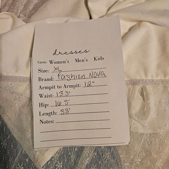 NWT Fashion Nova Charming Illusions Lace Maxi Dress – White XL - Picture 5 of 15